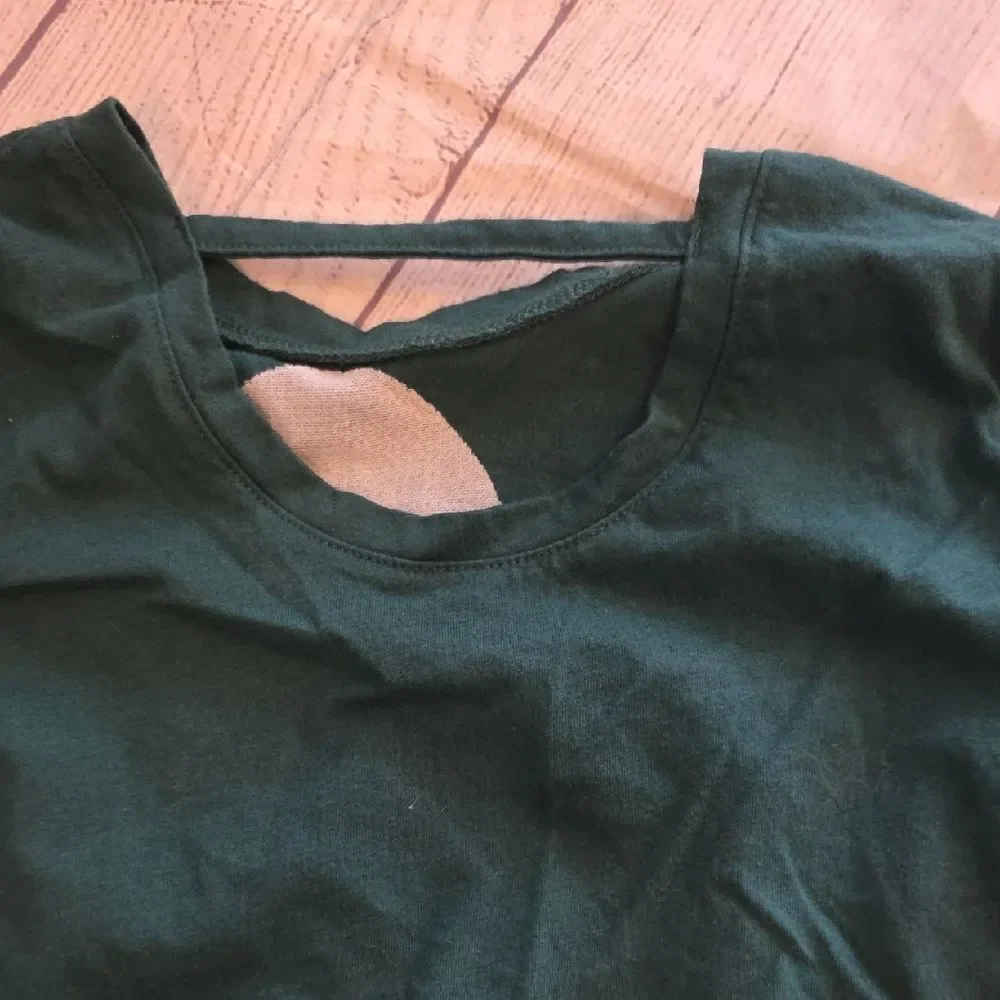Place Green Long Sleeve Tee with Sequin Tree